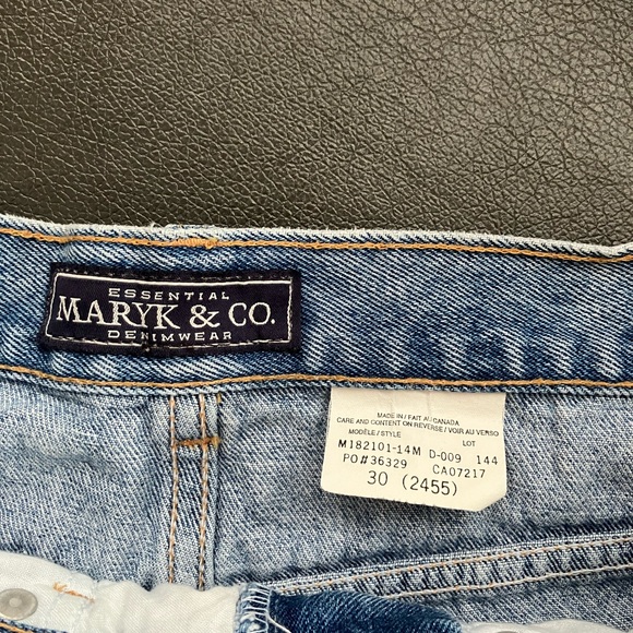 2/$35 Vintage Maryk & Co. Essential Denim Shorts Button Fly Made Canada Womens - Picture 4 of 6